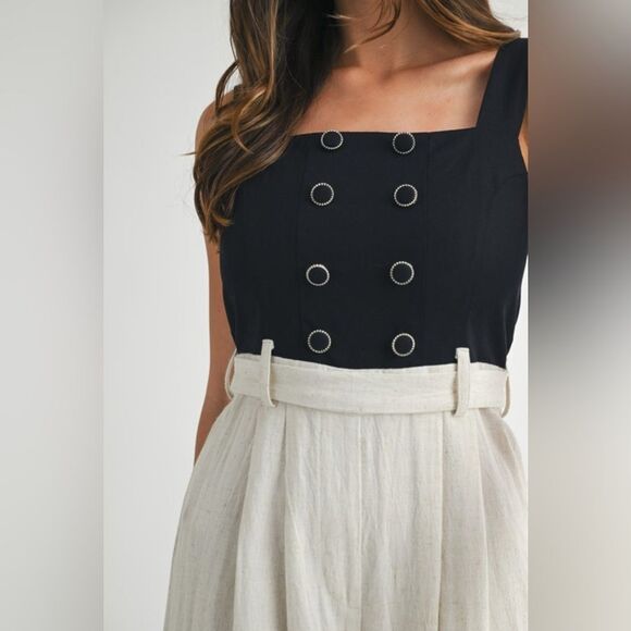 Claire’s Cream Wide-Leg Pant Jumpsuit - Picture 16 of 16